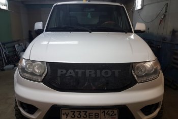 Решетка радиатора CrTuning - Чёрный БРУТ Уаз Патриот 3163 5-дв. 1-ый рестайлинг (2014-2016)