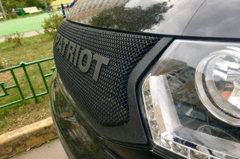 8 499 р. Решетка радиатора CrTuning - Чёрный БРУТ Уаз Патриот 3163 5-дв. 1-ый рестайлинг (2014-2016) (Без надписи PATRIOT)  с доставкой в г. Пермь. Увеличить фотографию 4