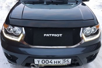 12 499 р. Решетка радиатора CrTuning Уаз Патриот 3163 5-дв. 1-ый рестайлинг (2014-2016) (Сетка черная, С надписью PATRIOT)  с доставкой в г. Пермь. Увеличить фотографию 4