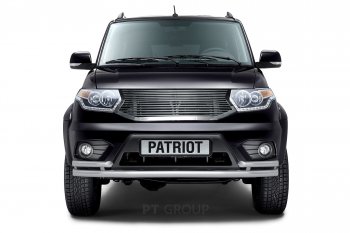 12 299 р. Решетка радиатора Petroil Tuning  Уаз Патриот ( 23632,  3163 5-дв.,  3163 5 дв.) (2008-2025) дорестайлинг пикап, 1-ый рестайлинг, 2-ой рестайлинг пикап, 2-ой рестайлинг (Нержавеющая полированная сталь)  с доставкой в г. Пермь. Увеличить фотографию 6