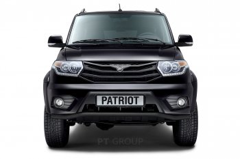 6 999 р. Защита переднего бампера Petroil Tuning (d63, волна)  Уаз Патриот ( 23632,  3163 5-дв.) (2014-2016) 1 рестайлинг пикап, 1-ый рестайлинг (Черный (Шагрень))  с доставкой в г. Пермь. Увеличить фотографию 3