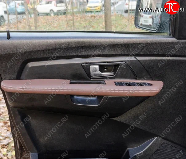 7 749 р. Накладки на карты дверей RalexTuning  Уаз Патриот ( 3163 5-дв.,  3163 5 дв.) (2014-2025) 1-ый рестайлинг, 2-ой рестайлинг (цвет: коричневый)  с доставкой в г. Пермь