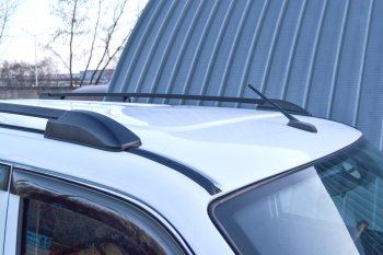 8 489 р. Рейлинги Petroil Tuning  Уаз Патриот ( 3163 5-дв.,  3163 5 дв.) (2014-2025) 1-ый рестайлинг, 2-ой рестайлинг (Цвет: черный муар)  с доставкой в г. Пермь. Увеличить фотографию 2