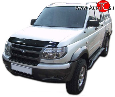 4 599 р. Дефлектор капота NovLine Уаз Патриот Спорт (2012-2013)  с доставкой в г. Пермь