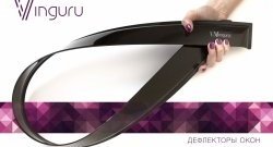 2 079 р. Дефлекторы боковых окон Vinguru Уаз Патриот 3163 5-дв. 1-ый рестайлинг (2014-2016)  с доставкой в г. Пермь. Увеличить фотографию 2