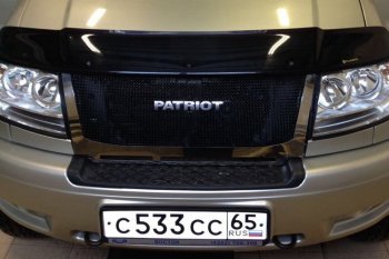 12 499 р. Решетка радиатора CrTuning Уаз Патриот 23632 дорестайлинг пикап (2008-2014) (Сетка черная, С надписью PATRIOT)  с доставкой в г. Пермь. Увеличить фотографию 4