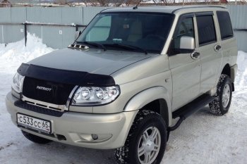 12 499 р. Решетка радиатора CrTuning Уаз Патриот 23632 дорестайлинг пикап (2008-2014) (Сетка черная, С надписью PATRIOT)  с доставкой в г. Пермь. Увеличить фотографию 3