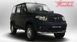 Защита переднего бампера одинарная Souz-96 (d76) Уаз Патриот ( 3163 5-дв.,  3163 5 дв.) (2014-2025) 1-ый рестайлинг, 2-ой рестайлинг
