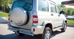 70 999 р. Защита порогов из круглой трубы диаметром 63 мм Russtal Уаз Патриот 3163 5 дв. дорестайлинг (2005-2013) (Защита порогов с со скосами на торцах (вариант 1))  с доставкой в г. Пермь. Увеличить фотографию 3