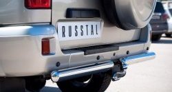 15 599 р. Одинарная защита заднего бампера из трубы диаметром 76 мм SLITKOFF Уаз Патриот 3163 5 дв. дорестайлинг (2005-2013)  с доставкой в г. Пермь. Увеличить фотографию 2