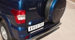 13 249 р. Одинарная защита заднего бампера из трубы диаметром 76 мм SLITKOFF  Уаз Патриот ( 3163 5-дв.,  3163 5 дв.) (2014-2025) 1-ый рестайлинг, 2-ой рестайлинг  с доставкой в г. Пермь. Увеличить фотографию 4