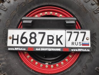 80 999 р. Бампер задний силовой РИФ (стандарт) Уаз Патриот 23632 1 рестайлинг пикап (2014-2016) (С квадратом под фаркоп, калиткой и фонарями)  с доставкой в г. Пермь. Увеличить фотографию 5