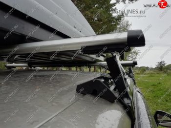 2 999 р. Багажник на крышу INTER D-1 (в обхват дверного проема) Skoda Fabia Mk2 хэтчбэк рестайлинг (2010-2014) (Cтальные поперечины длиной 1200 мм, без обтекателей)  с доставкой в г. Пермь. Увеличить фотографию 2