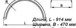 1 239 р. Крыло К-470 (круглое) Master-Plast Hyundai HD78 (2006-2025)  с доставкой в г. Пермь. Увеличить фотографию 2
