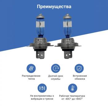 639 р. Лампа галогенная (Н7/12v/55w, +200% Plasma effect, 2 шт.) MITSUMORO Honda Mobilio 2 DD4,DD5 1-ый рестайлинг (2017-2019)  с доставкой в г. Пермь. Увеличить фотографию 3