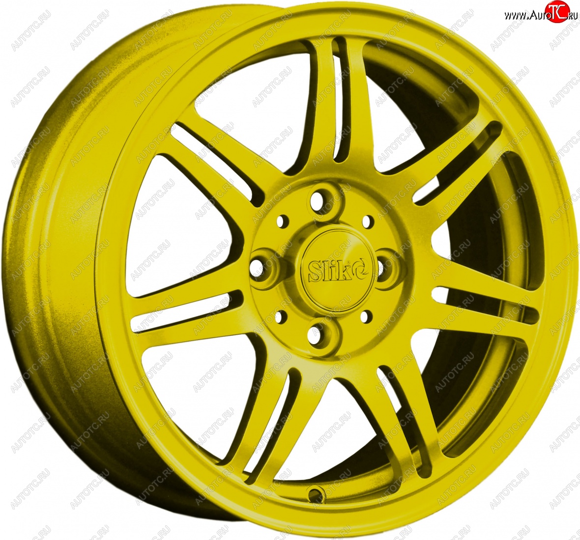12 799 р. Кованый диск Slik Classik 6x14 (Ярко желтый RAL 1021)   (Цвет: Ярко желтый RAL 1021)  с доставкой в г. Пермь