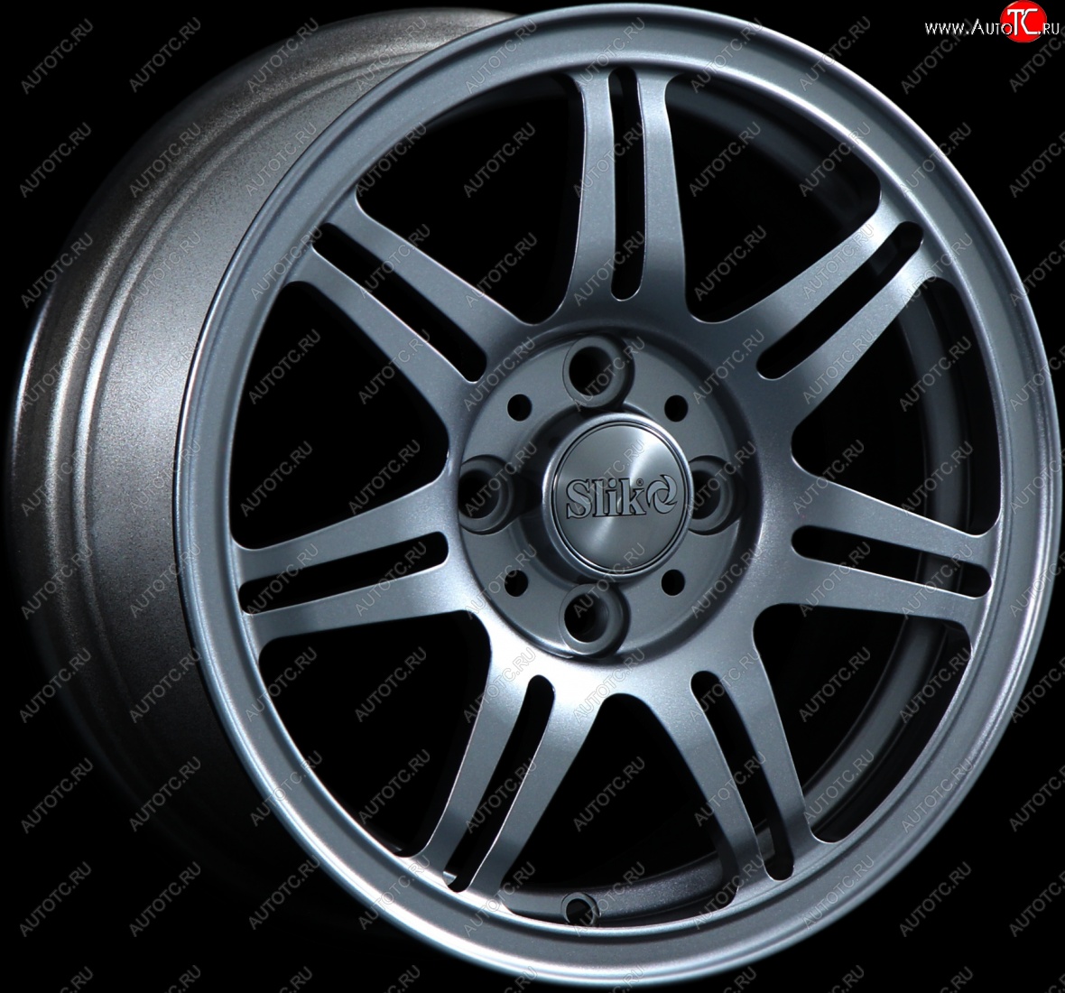 12 799 р. Кованый диск Slik Classik 6x14 (Графит глянцевый)   (Цвет: Графит глянцевый)  с доставкой в г. Пермь