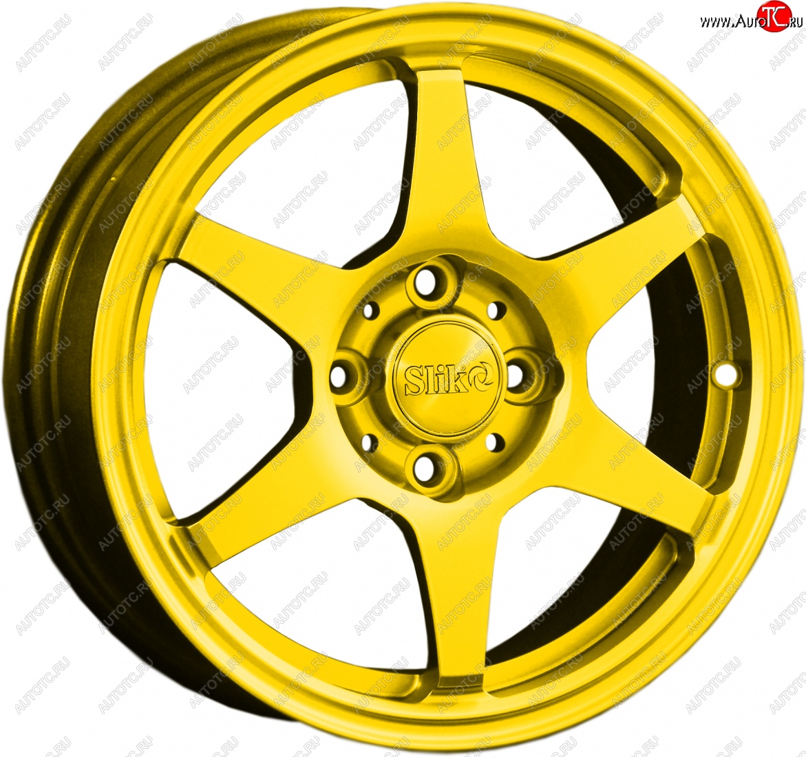 12 799 р. Кованый диск Slik Classik 6x14 (Ярко желтый RAL 1021)   (Цвет: Ярко желтый RAL 1021)  с доставкой в г. Пермь