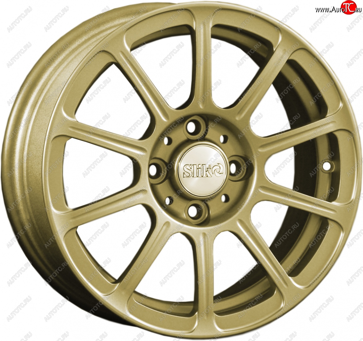 5 999 р. Кованый диск Slik Classik 6x14 (Металлик золотой)   (Цвет: Металлик золотой)  с доставкой в г. Пермь