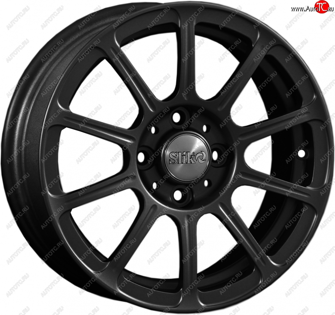 5 999 р. Кованый диск Slik Classik 6x14 (Черный матовый)   (Цвет: Черный матовый)  с доставкой в г. Пермь