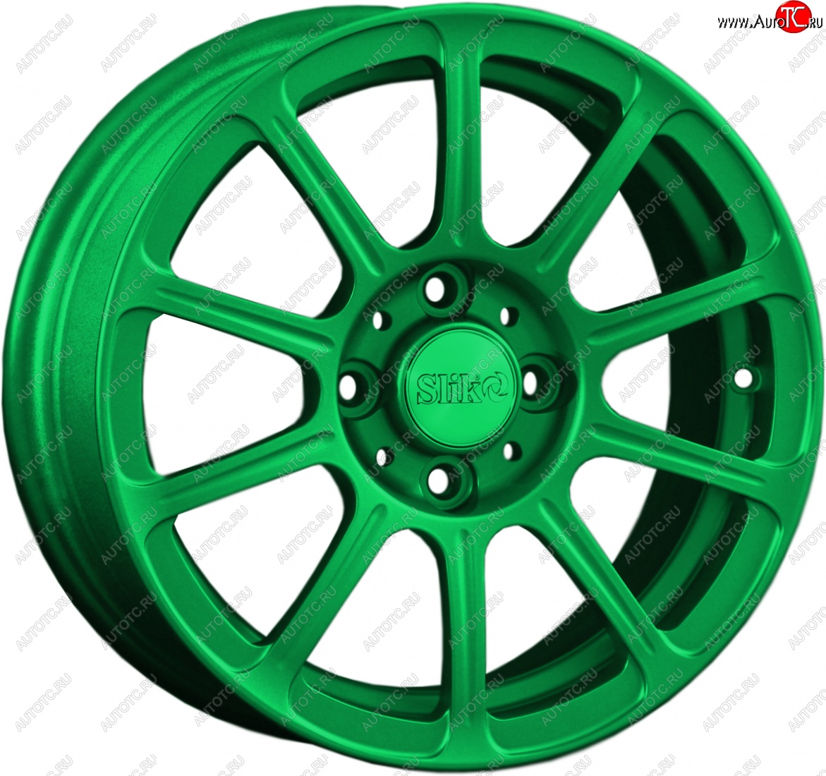 5 999 р. Кованый диск Slik Classik 6x14 (Зеленый)   (Цвет: Зеленый)  с доставкой в г. Пермь