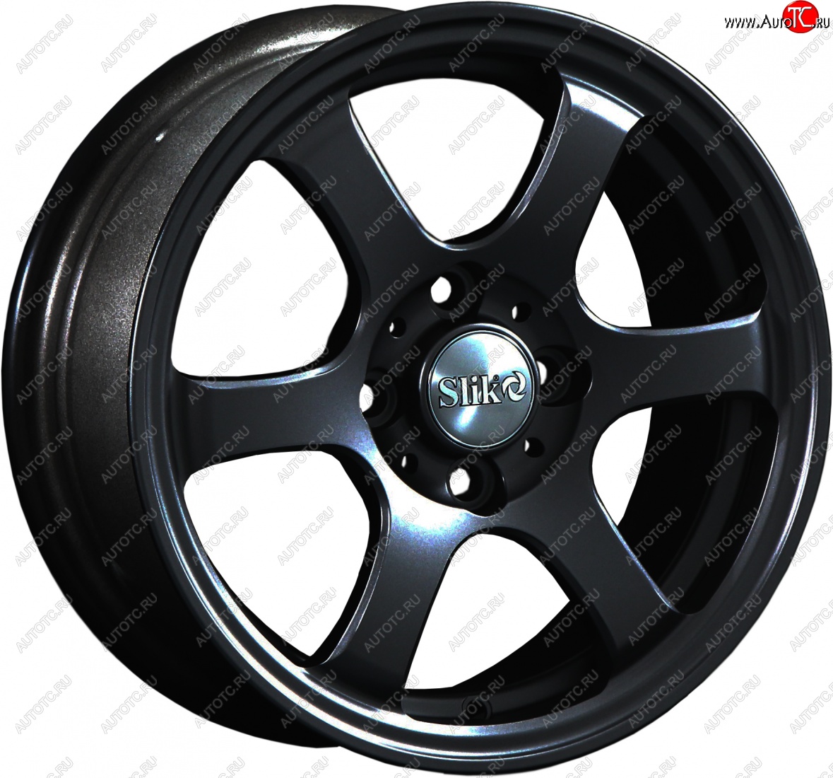 12 799 р. Кованый диск Slik Classik 6x14 (Черный глянцевый)   (Цвет: Черный глянцевый)  с доставкой в г. Пермь