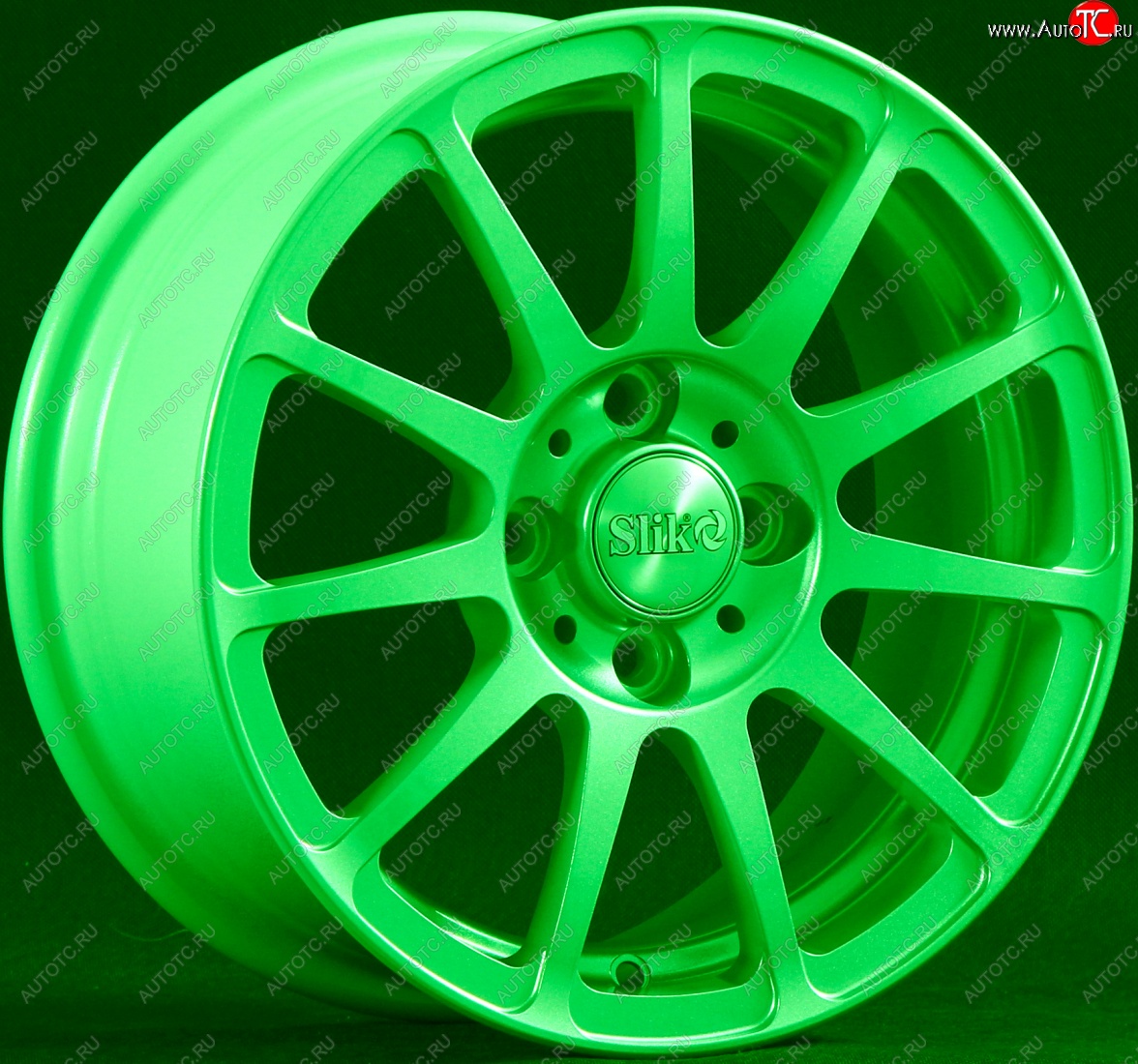 12 799 р. Кованый диск Slik Classik 6x14 (Ярко-зелёный)   (Цвет: Ярко-зелёный)  с доставкой в г. Пермь