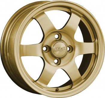 Кованый диск Slik Classik 6x14 (Металлик золотой) Honda Logo (1996-2001) 4x100.0xDIA56.1xET35.0