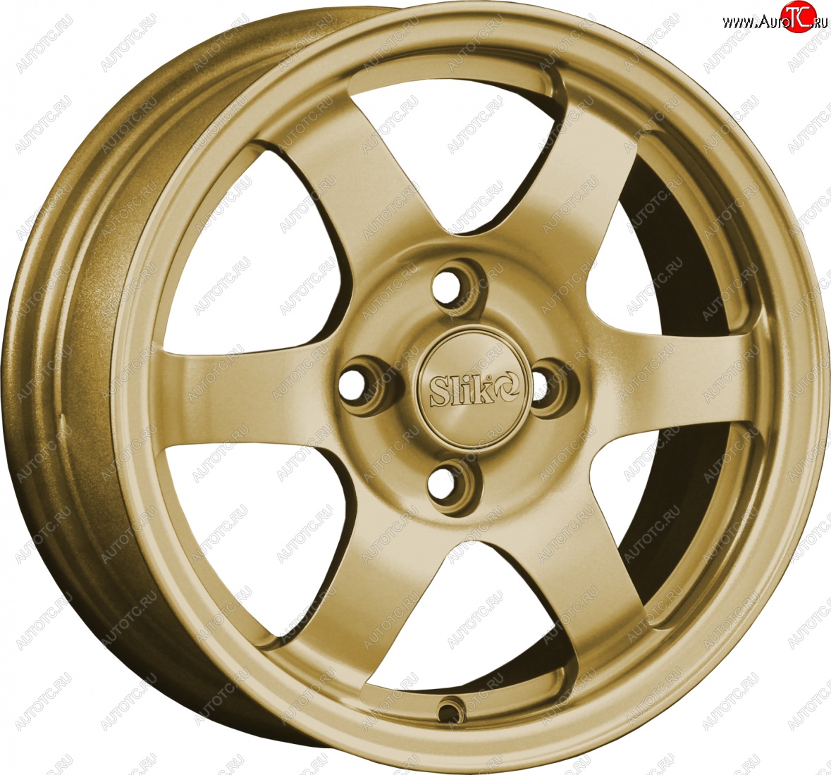 12 799 р. Кованый диск Slik Classik 6x14 (Металлик золотой)   (Цвет: Металлик золотой)  с доставкой в г. Пермь