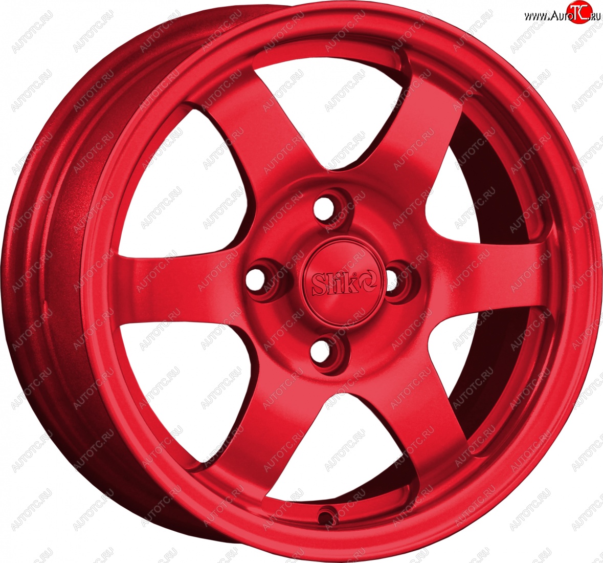 12 799 р. Кованый диск Slik Classik 6x14 (Красный)   (Цвет: Красный)  с доставкой в г. Пермь