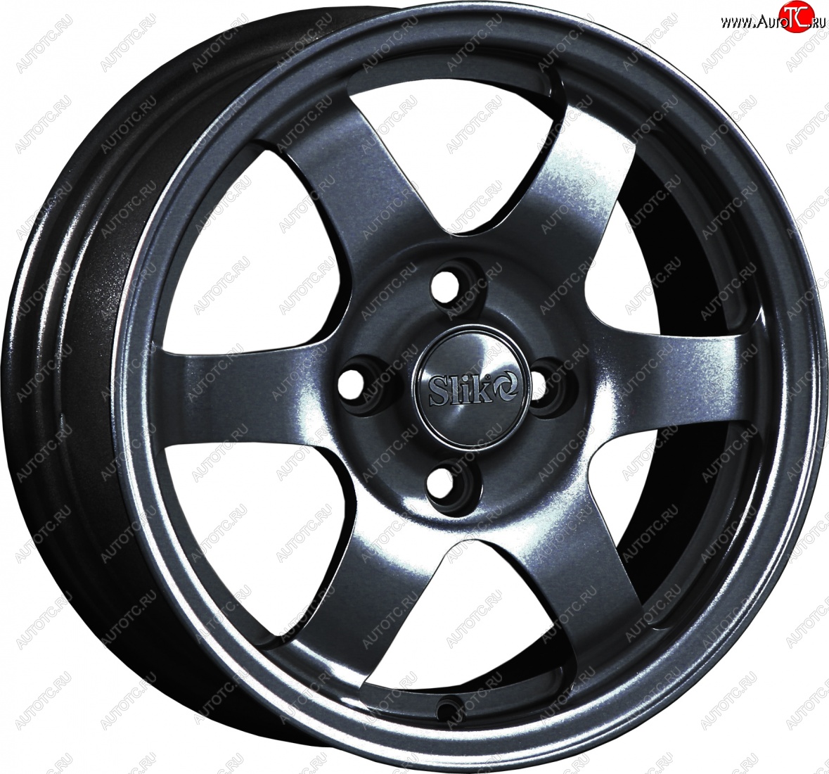 12 799 р. Кованый диск Slik Classik 6x14 (Черный глянцевый)   (Цвет: Черный глянцевый)  с доставкой в г. Пермь