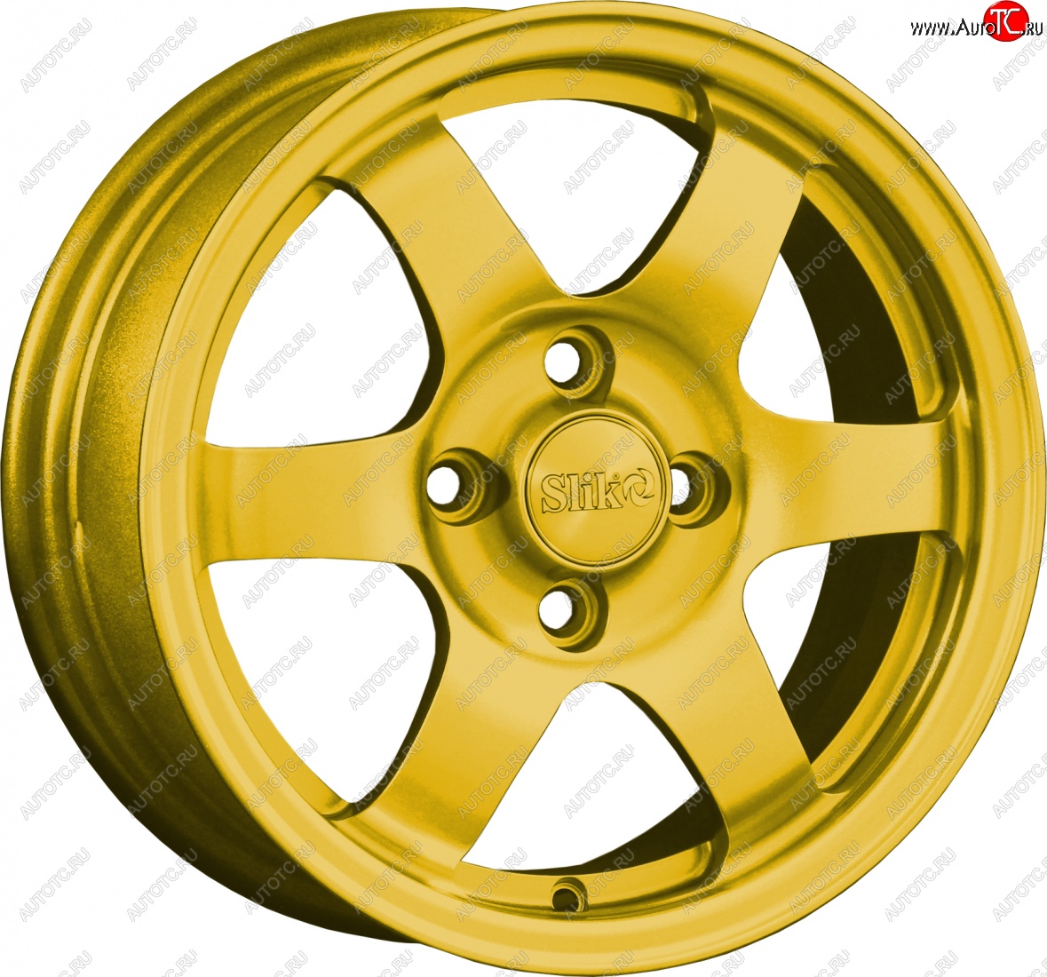 12 799 р. Кованый диск Slik Classik 6x14 (Ярко желтый RAL 1021)   (Цвет: Ярко желтый RAL 1021)  с доставкой в г. Пермь