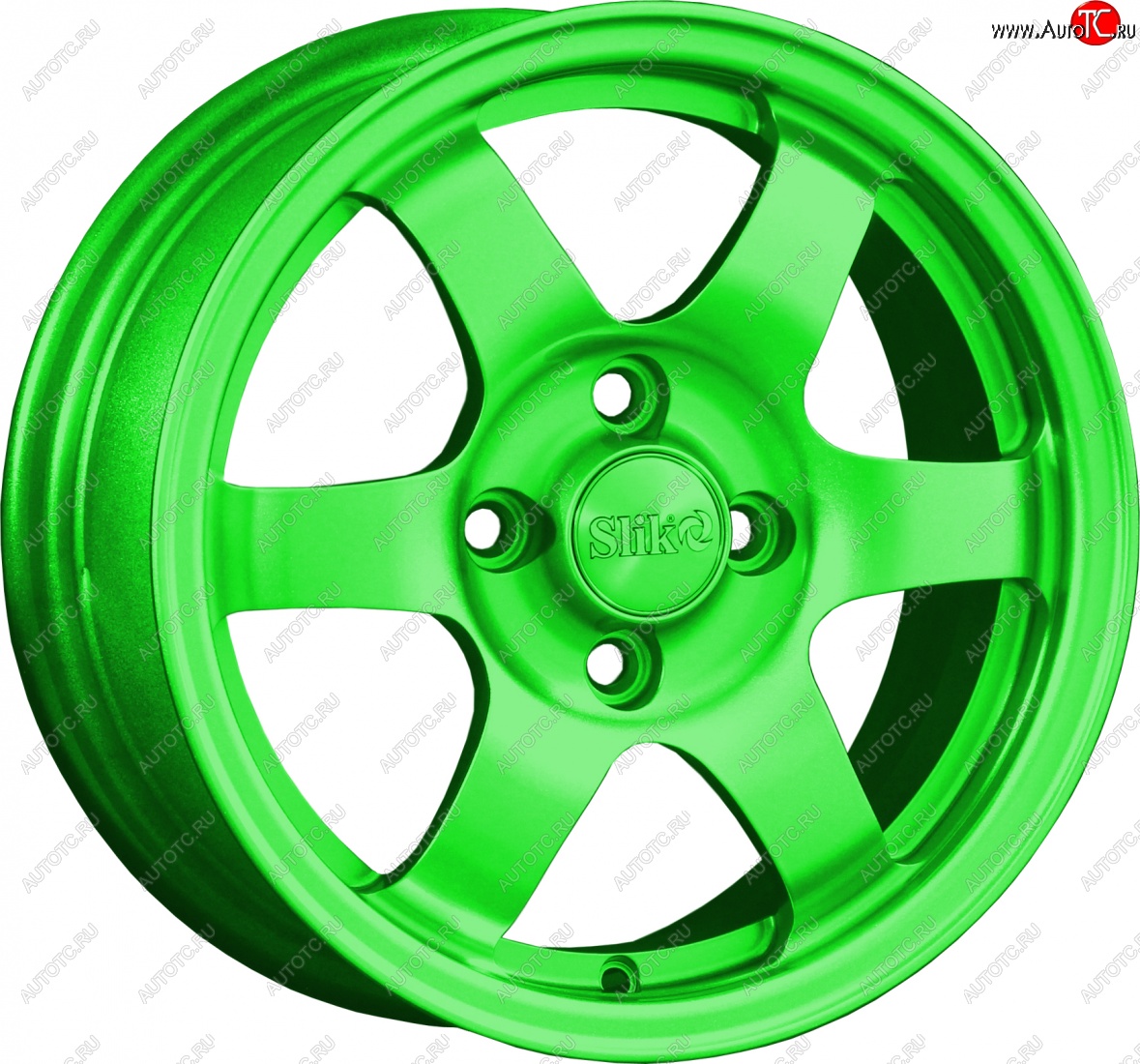12 799 р. Кованый диск Slik Classik 6x14 (RAL 6038 ярко зеленый)   (Цвет: RAL 6038 ярко зеленый)  с доставкой в г. Пермь