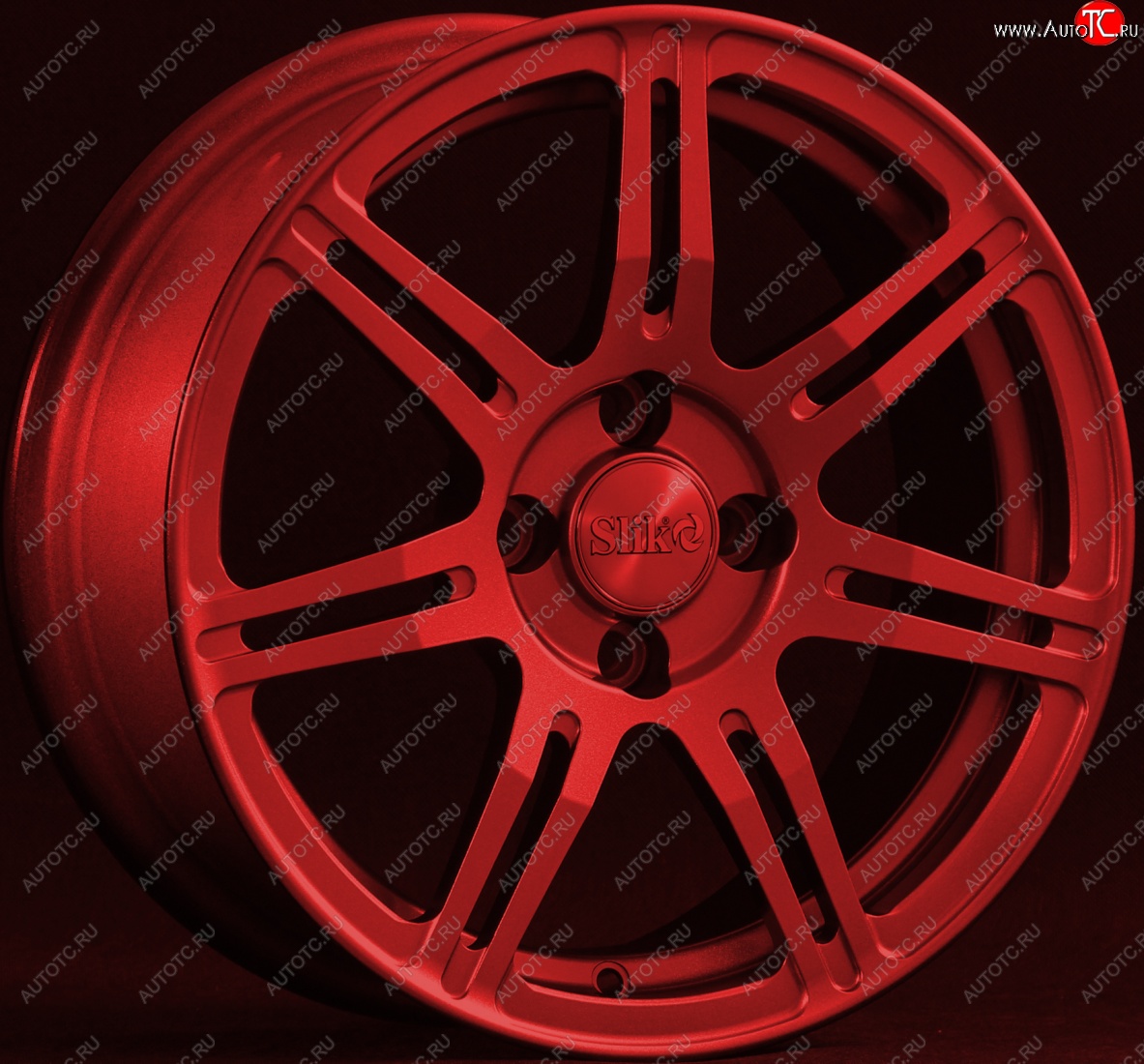 15 249 р. Кованый диск Slik Classik 6.5x15 (Красный)   (Цвет: Красный)  с доставкой в г. Пермь