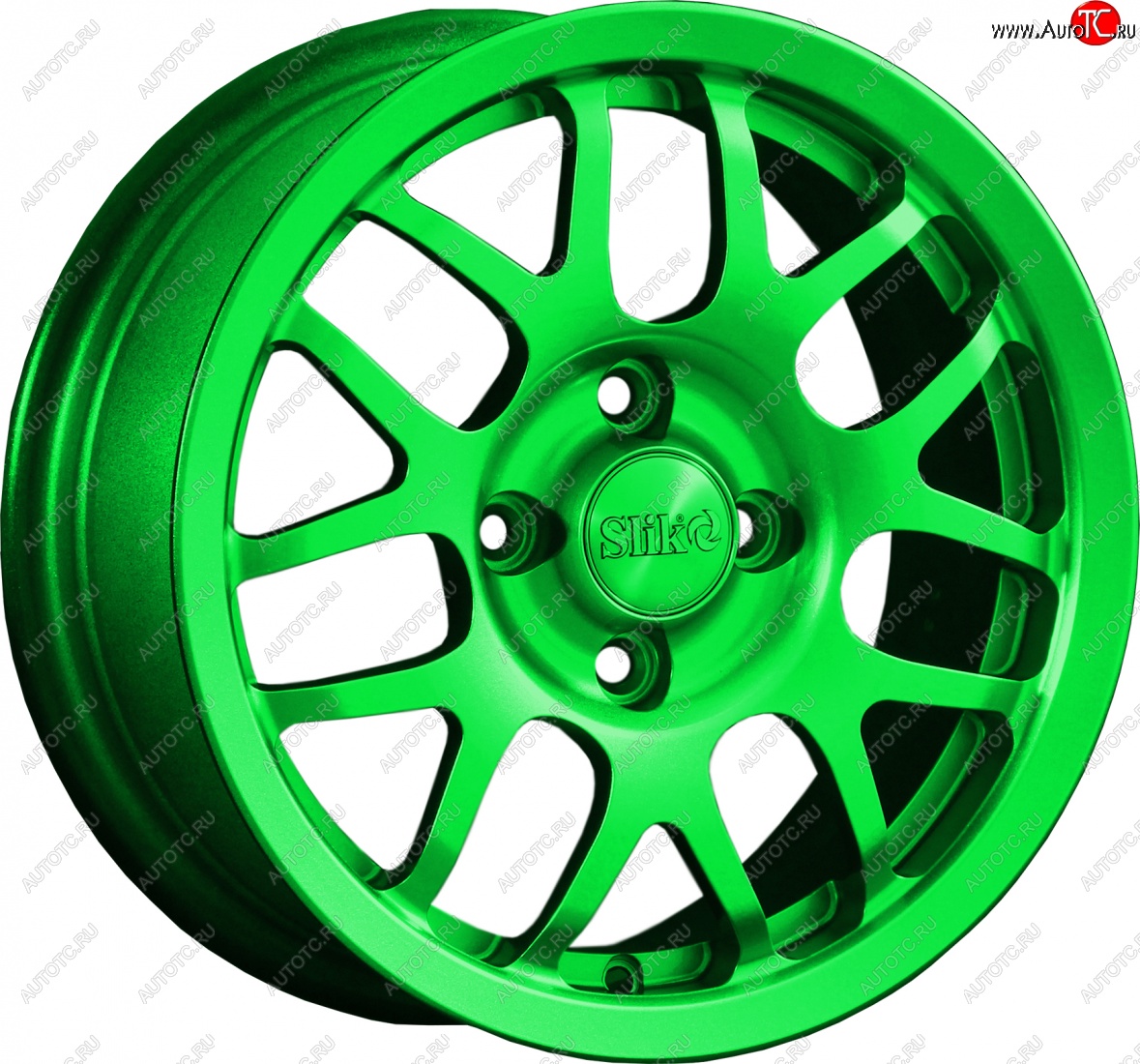 12 799 р. Кованый диск Slik Classik 6x14 (RAL 6038 ярко-зеленый)   (Цвет: RAL 6038 ярко-зеленый)  с доставкой в г. Пермь