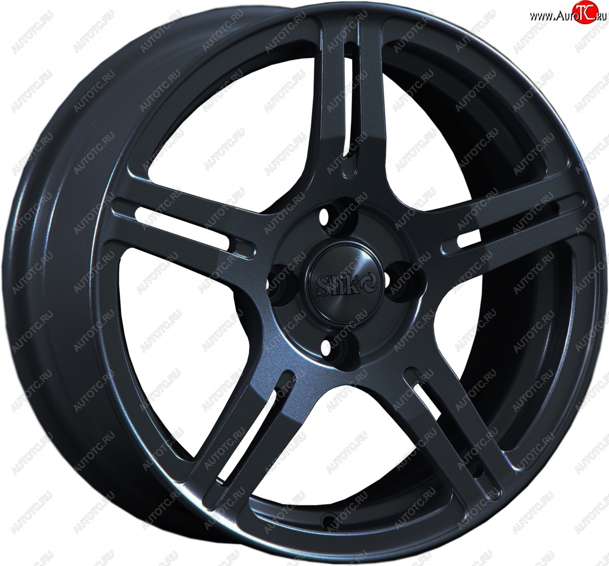 15 249 р. Кованый диск Slik Classik 6.5x15 (Черный матовый)   (Цвет: Черный матовый)  с доставкой в г. Пермь