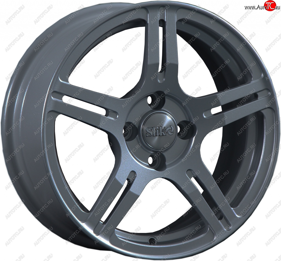 15 249 р. Кованый диск Slik Classik 6.5x15 (Металлик графит матовый)   (Цвет: Металлик графит матовый)  с доставкой в г. Пермь