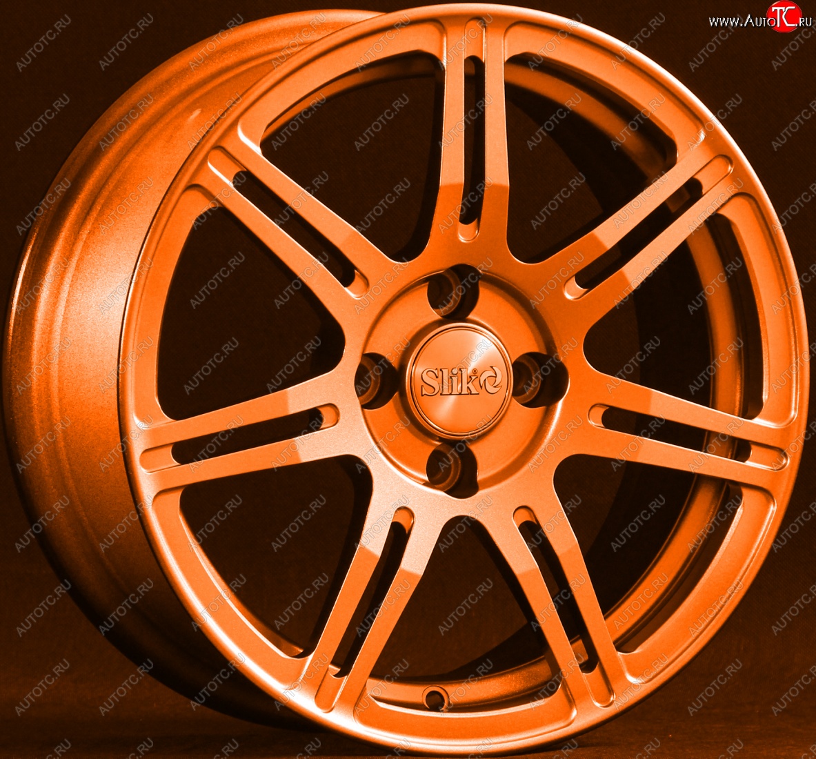 15 249 р. Кованый диск Slik Classik 6.5x15 (Ярко-оранжевый)   (Цвет: Ярко-оранжевый)  с доставкой в г. Пермь