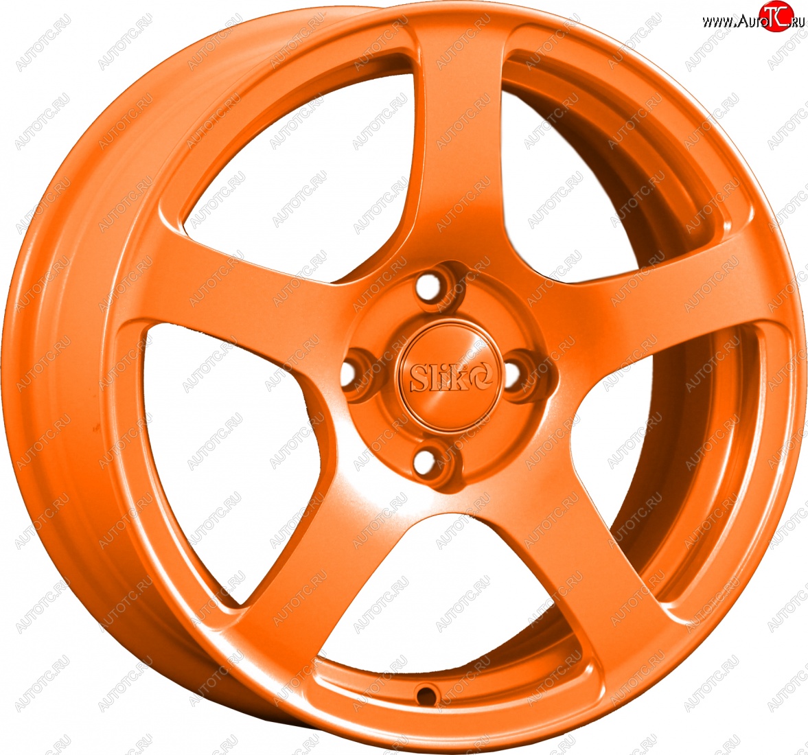 15 249 р. Кованый диск Slik Classik 6.5x15 (Ярко-оранжевый)   (Цвет: Ярко-оранжевый)  с доставкой в г. Пермь
