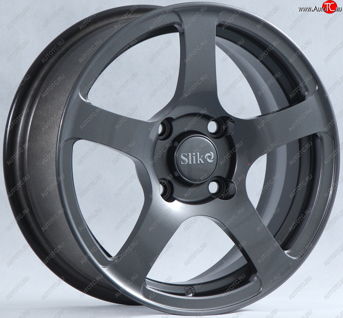 15 249 р. Кованый диск Slik Classik 6.5x15 (Металлик графит глянцевый)   (Цвет: Металлик графит глянцевый)  с доставкой в г. Пермь