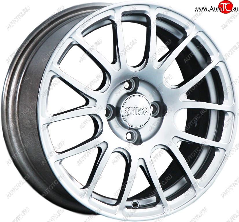 15 249 р. Кованый диск Slik Classik 6.5x15 (Яркое-блестящее серебро)   (Цвет: Яркое-блестящее серебро)  с доставкой в г. Пермь