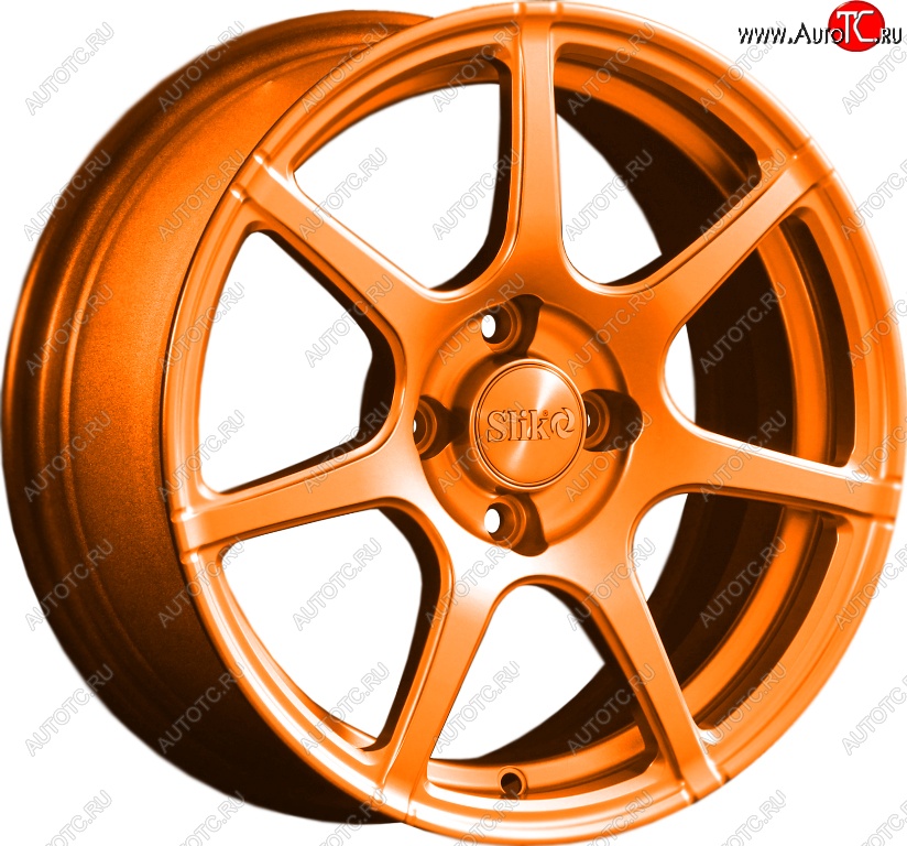 15 249 р. Кованый диск Slik Classik 6.5x15 (Ярко-оранжевый)   (Цвет: Ярко-оранжевый)  с доставкой в г. Пермь