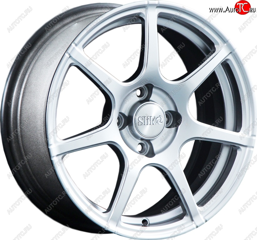 15 249 р. Кованый диск Slik Classik 6.5x15 (Яркое-блестящее серебро)   (Цвет: Яркое-блестящее серебро)  с доставкой в г. Пермь