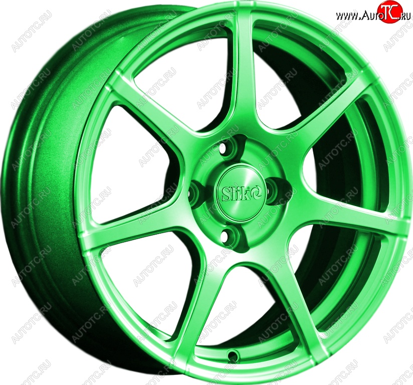 15 249 р. Кованый диск Slik Classik 6.5x15 (RAL 6038 ярко-зеленый)   (Цвет: RAL 6038 ярко-зеленый)  с доставкой в г. Пермь