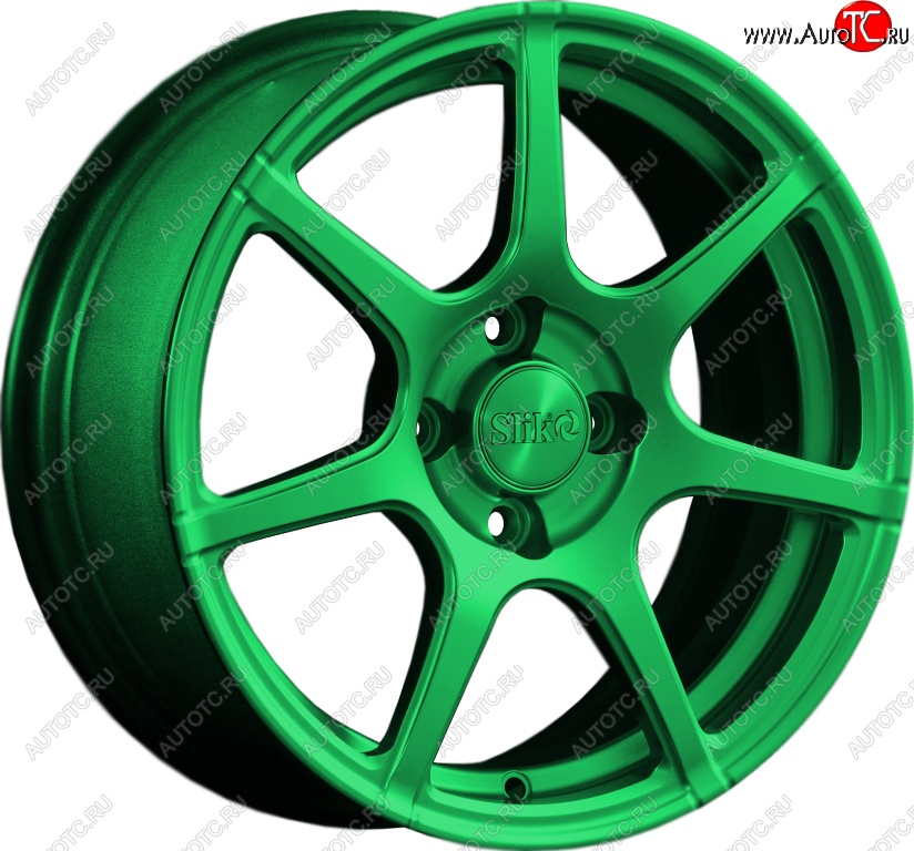 15 249 р. Кованый диск Slik Classik 6.5x15 (Зеленый)   (Цвет: Зеленый)  с доставкой в г. Пермь