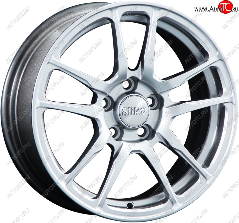 15 249 р. Кованый диск Slik Classik 6.5x15 (Яркое-блестящее серебро)   (Цвет: Яркое-блестящее серебро)  с доставкой в г. Пермь
