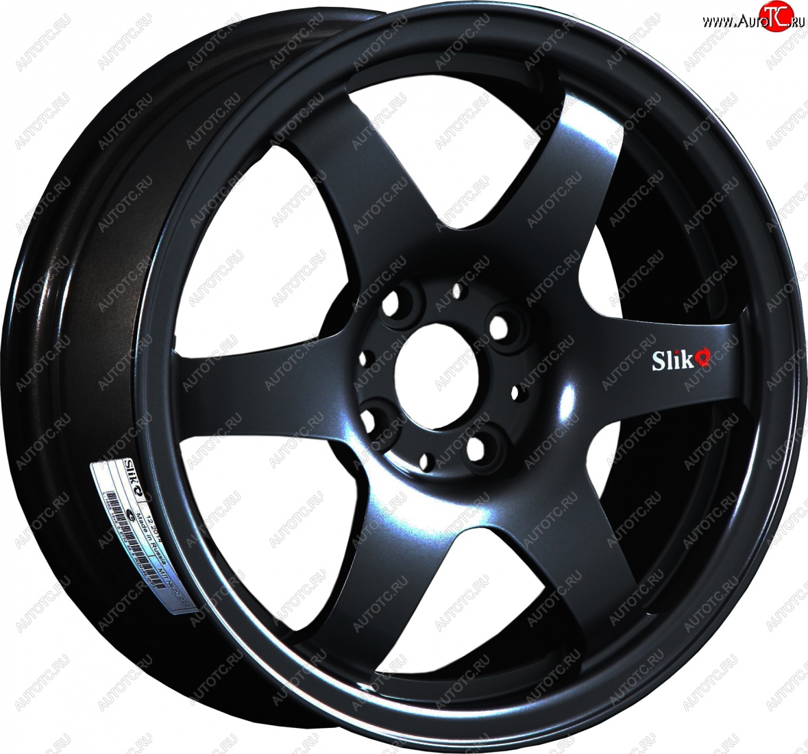 7 899 р. Кованый диск Slik Classik 6x15,5 (Черный матовый) 6.5x15/4-5x98-120 D54.1-72.6   (Цвет: Черный матовый)  с доставкой в г. Пермь