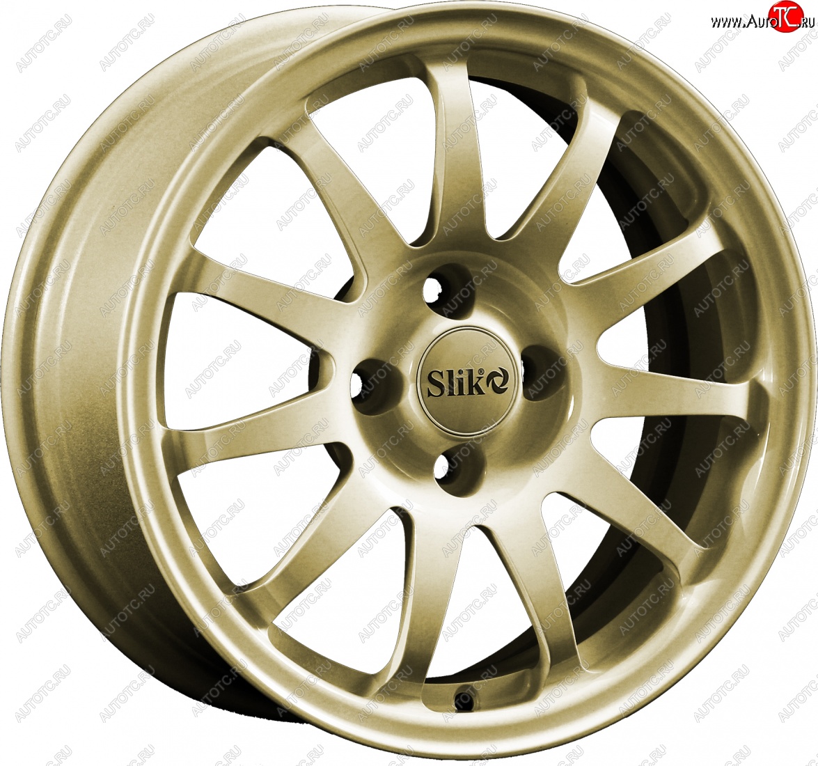 15 249 р. Кованый диск Slik Classik 6.5x15 (Металлик золотой)   (Цвет: Металлик золотой)  с доставкой в г. Пермь