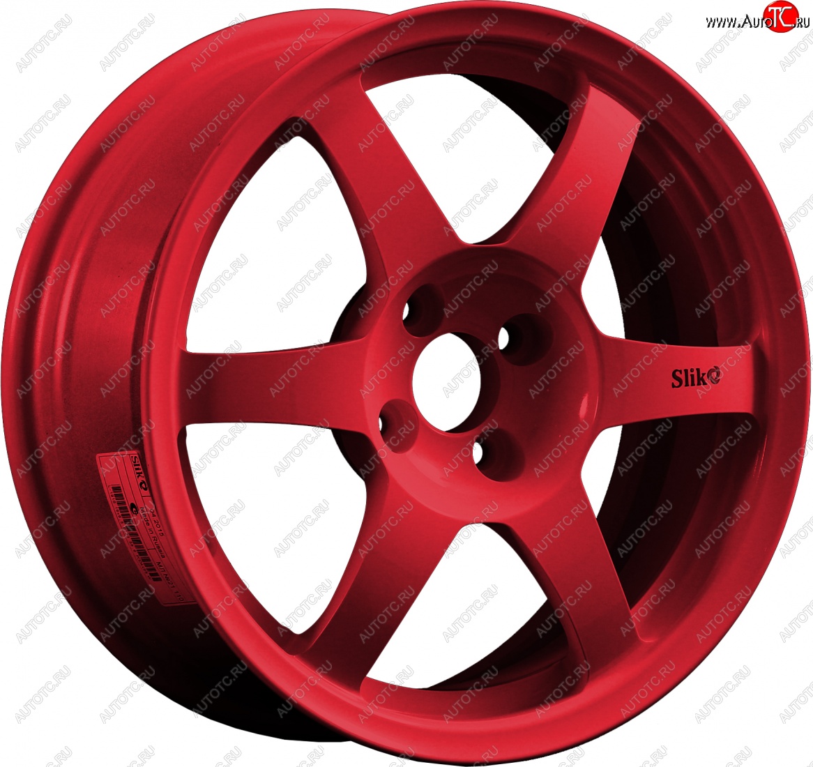 9 849 р. Кованый диск Slik Classik 6.5x16 (Красный)   (Цвет: Красный)  с доставкой в г. Пермь