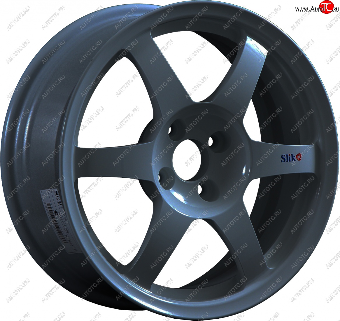 9 849 р. Кованый диск Slik Classik 6.5x16 (Металлик графит глянцевый)   (Цвет: Металлик графит глянцевый)  с доставкой в г. Пермь